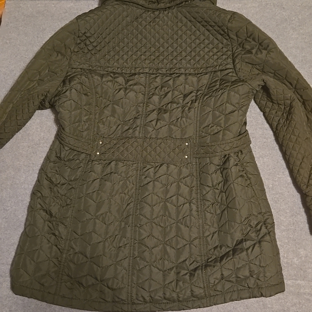 Weatherproof Women's Quilted Puffer Jacket‎ - Olive Green - Picture 3 of 11